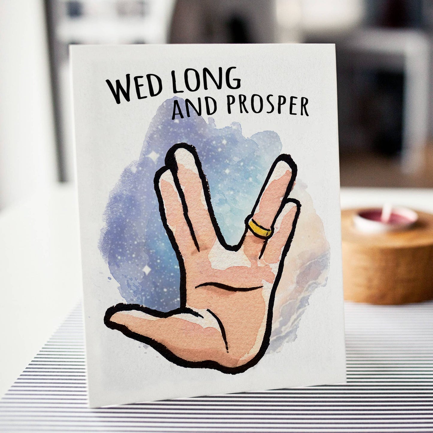 Wed Long and Prosper Wedding Card
