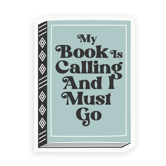 My Book Is Calling Sticker