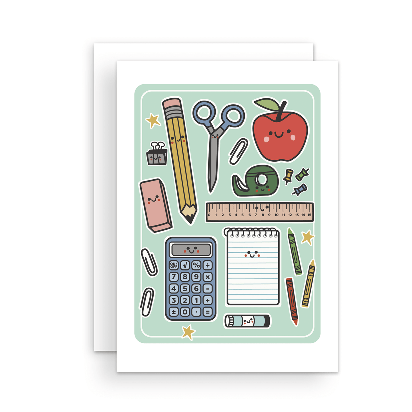 Cute School Supplies Card