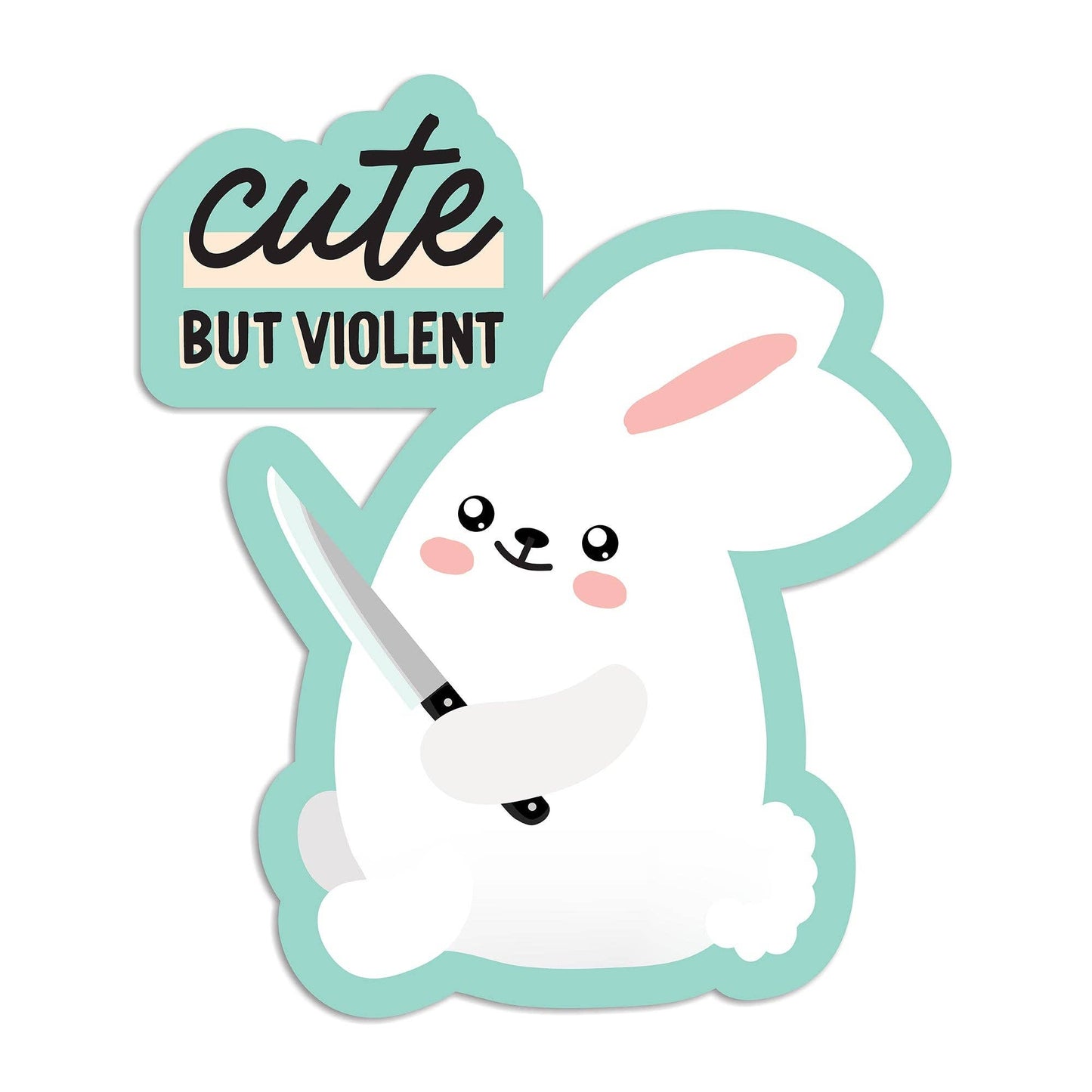 Cute but Violent Sticker
