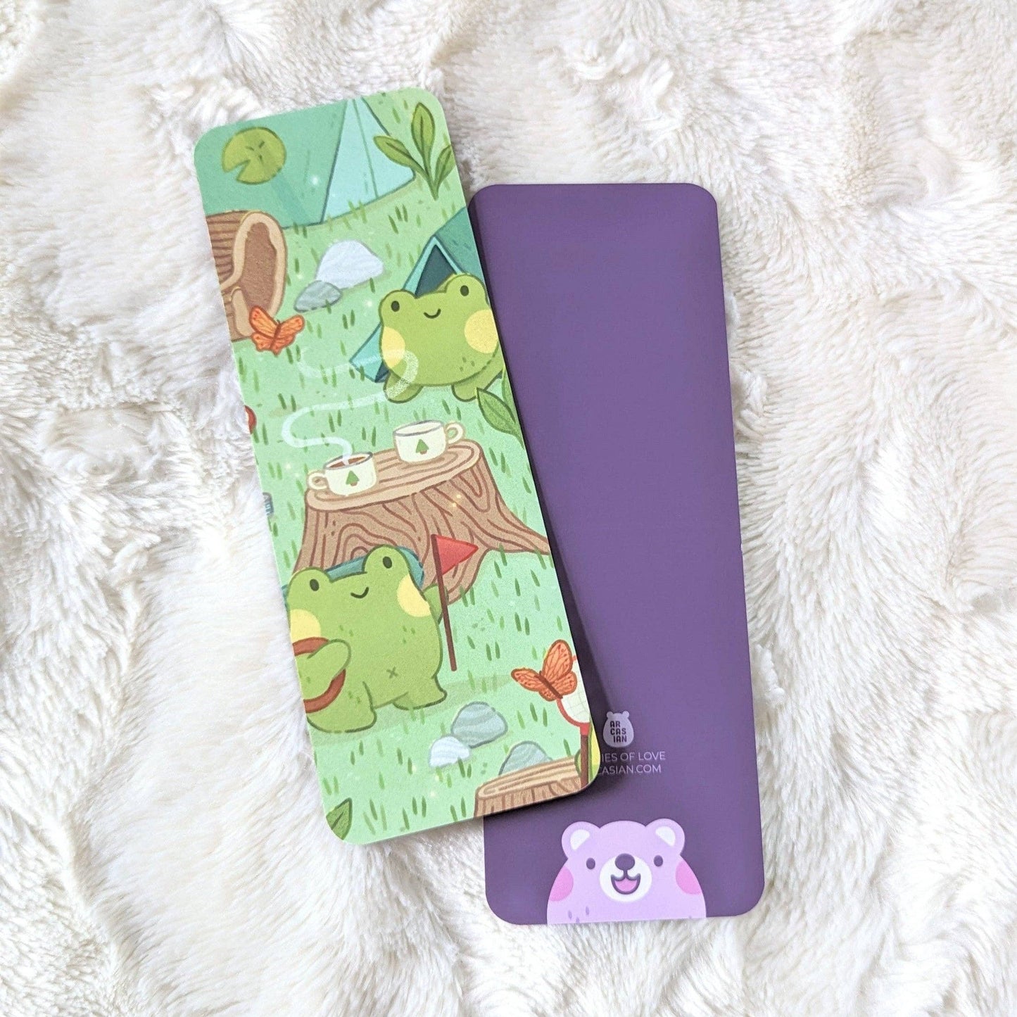 Camping Frogs Bookmark