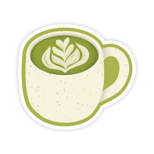 Cozy Matcha Latte Sticker
