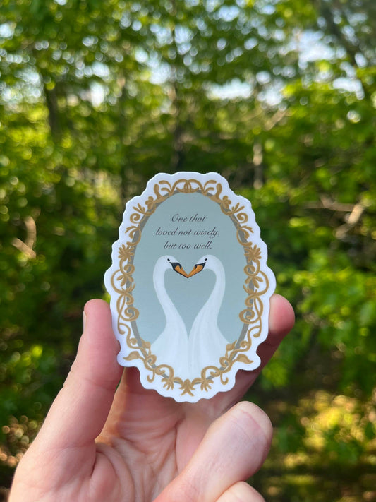 Shakespeare Swan Othello Sticker