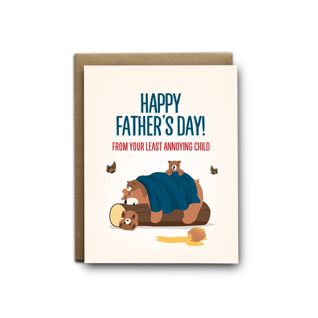 Father's Least Annoying Child Father's Day Card