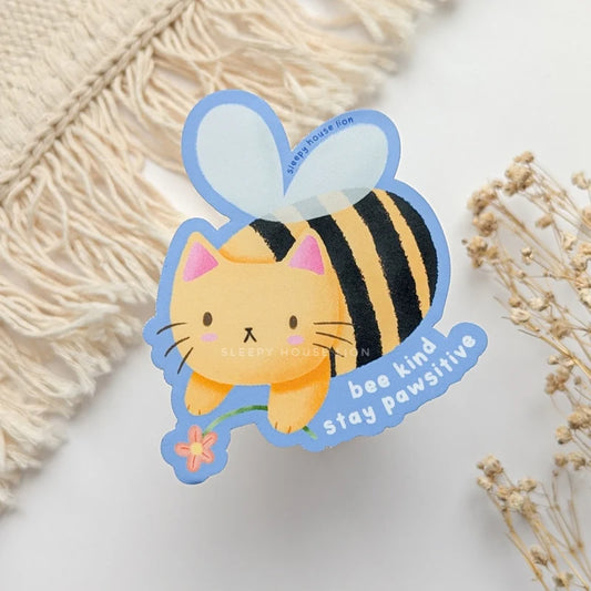 Bee Kind Stay Pawsitive Sticker