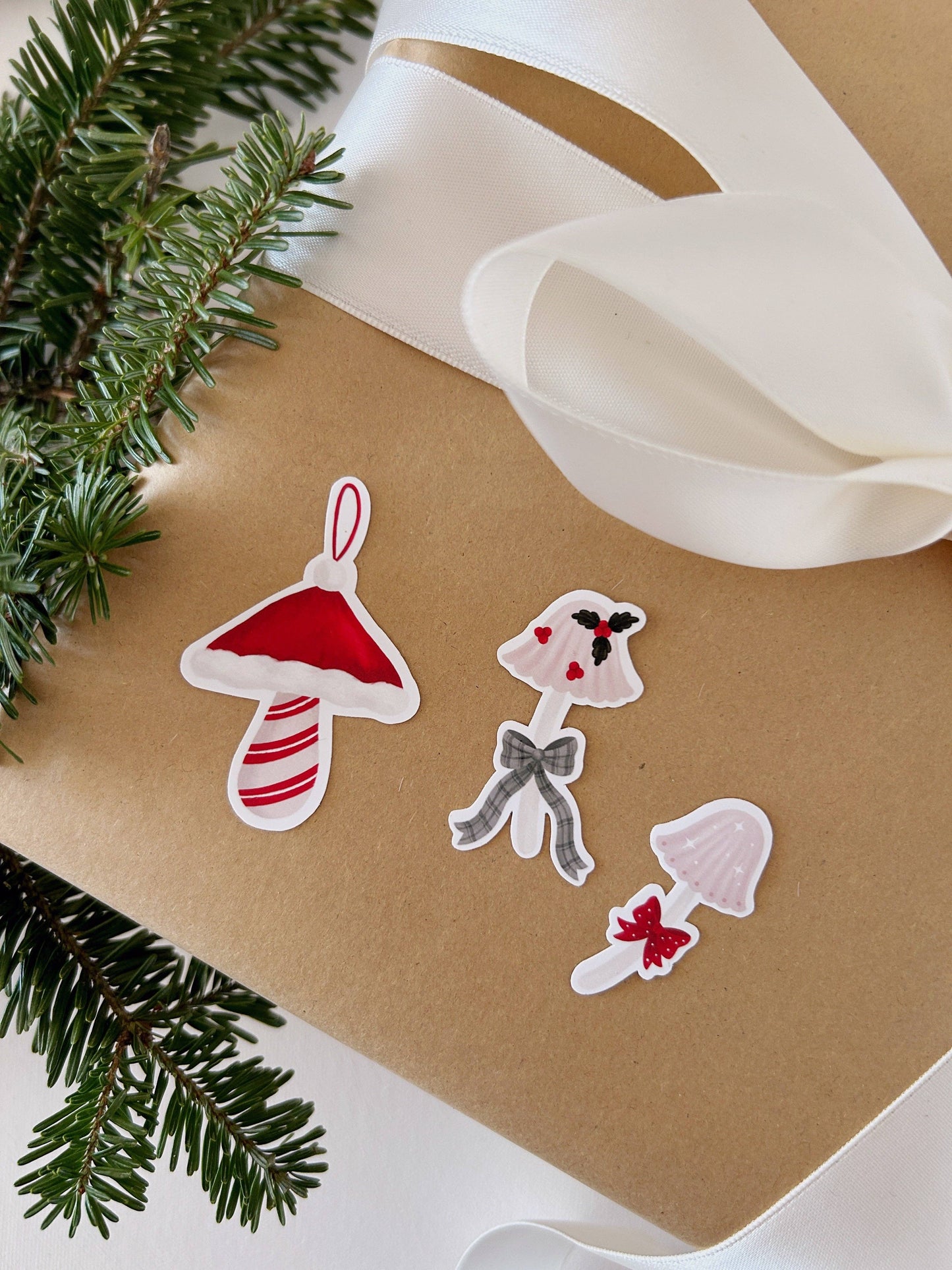 Christmas Mushrooms Sticker Sheet