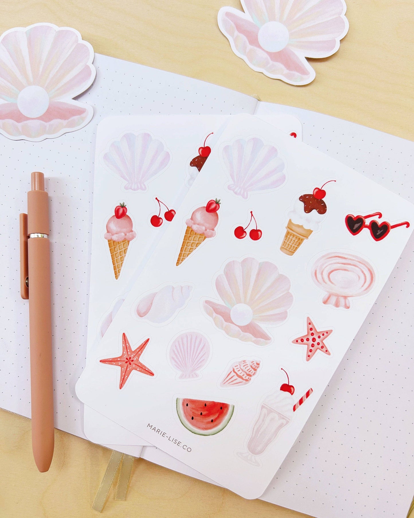 Day at the Beach Sticker Sheet