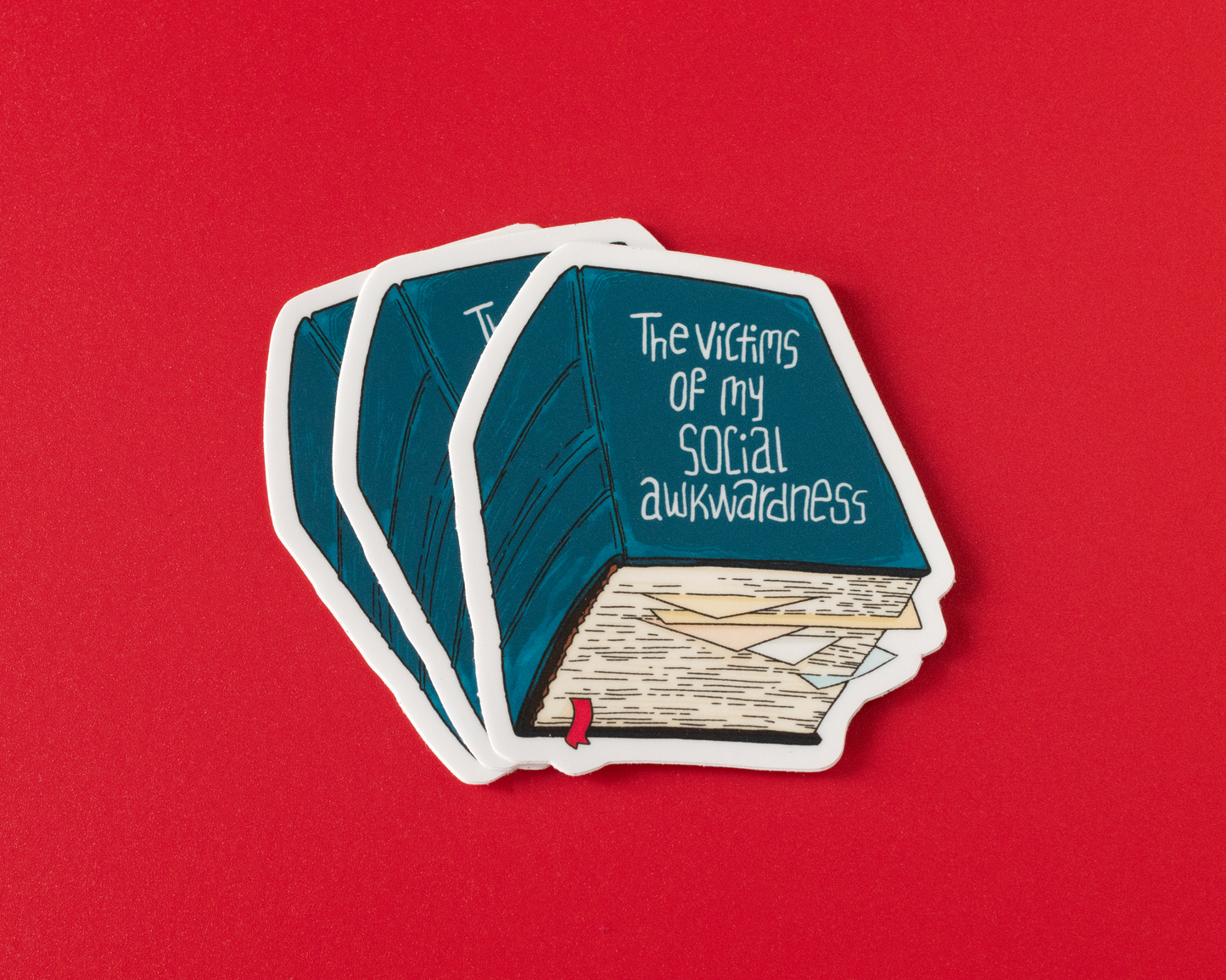 Social Awkwardness Book Vinyl Sticker