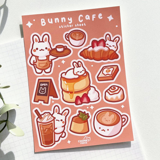 Bunny Cafe Sticker Sheet