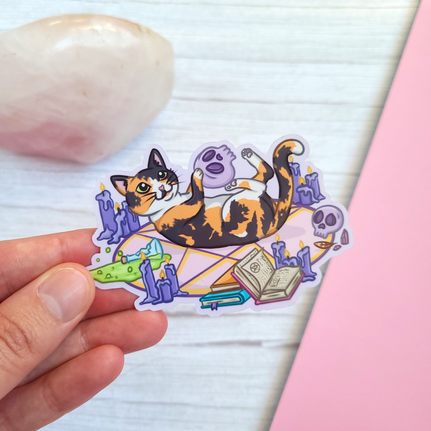 Pentagram Calico Cat Sticker