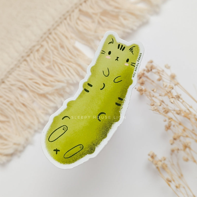 Pickle Cat Sticker