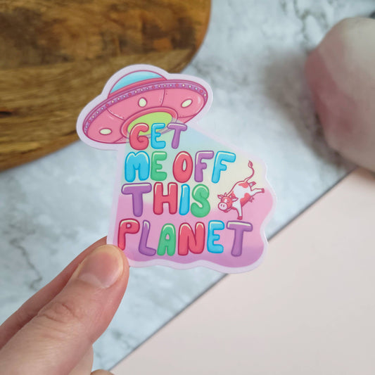 Flying Saucer Sticker