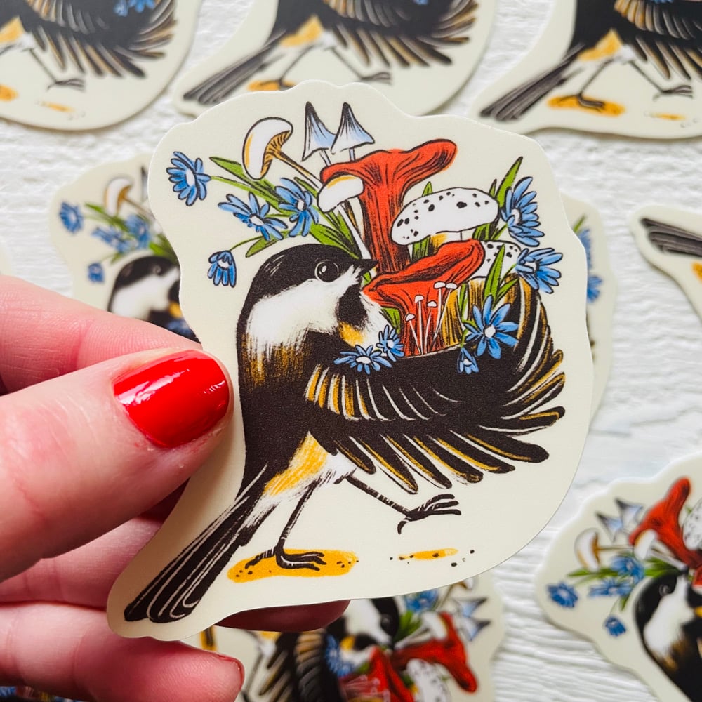 Forager Chickadee Sticker