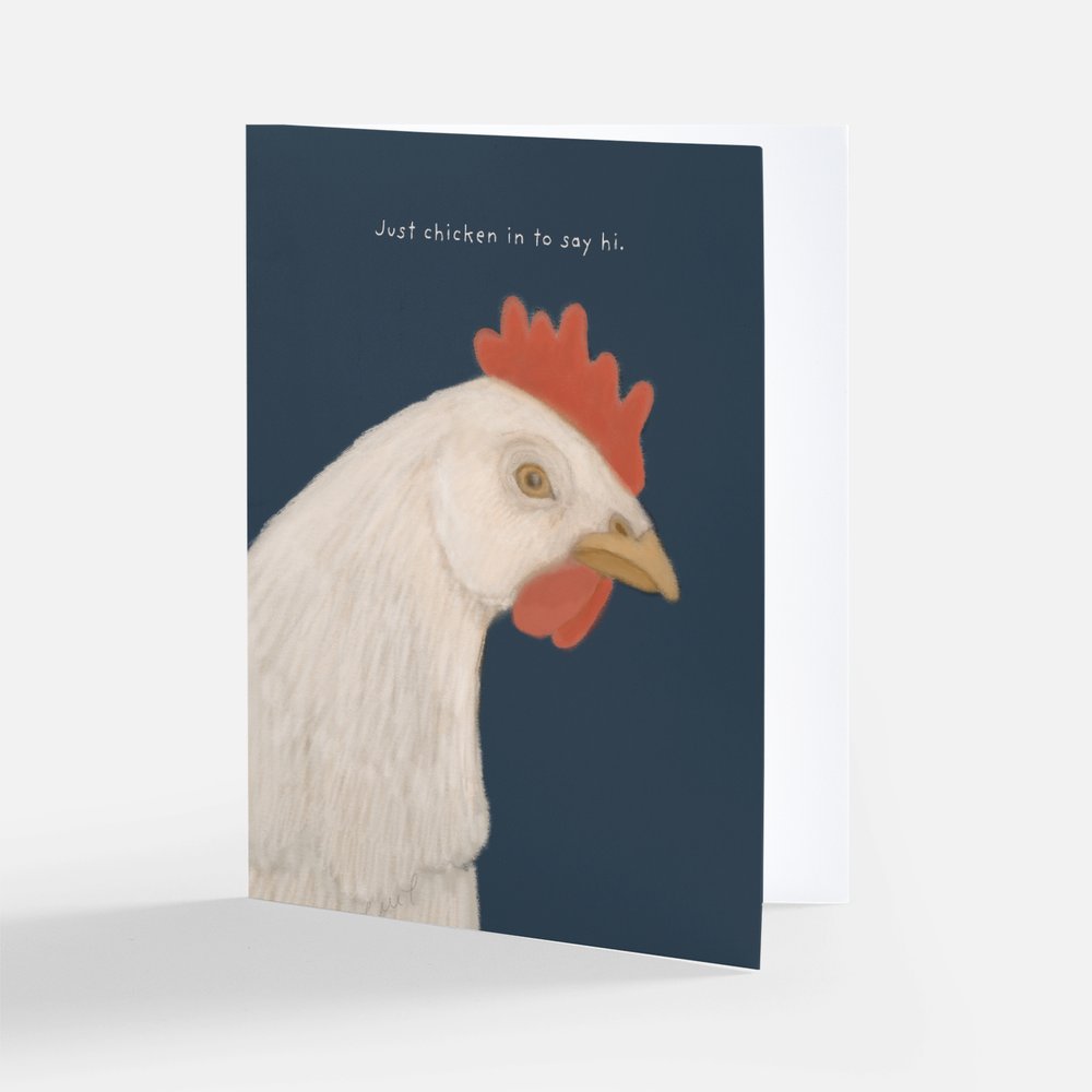 Just Chicken In Greeting Card