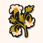 White Fall Wildflower Sticker