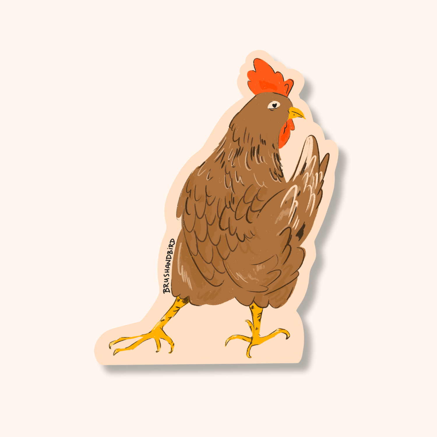 Brown Hen Sticker – Kinsfolk Shop