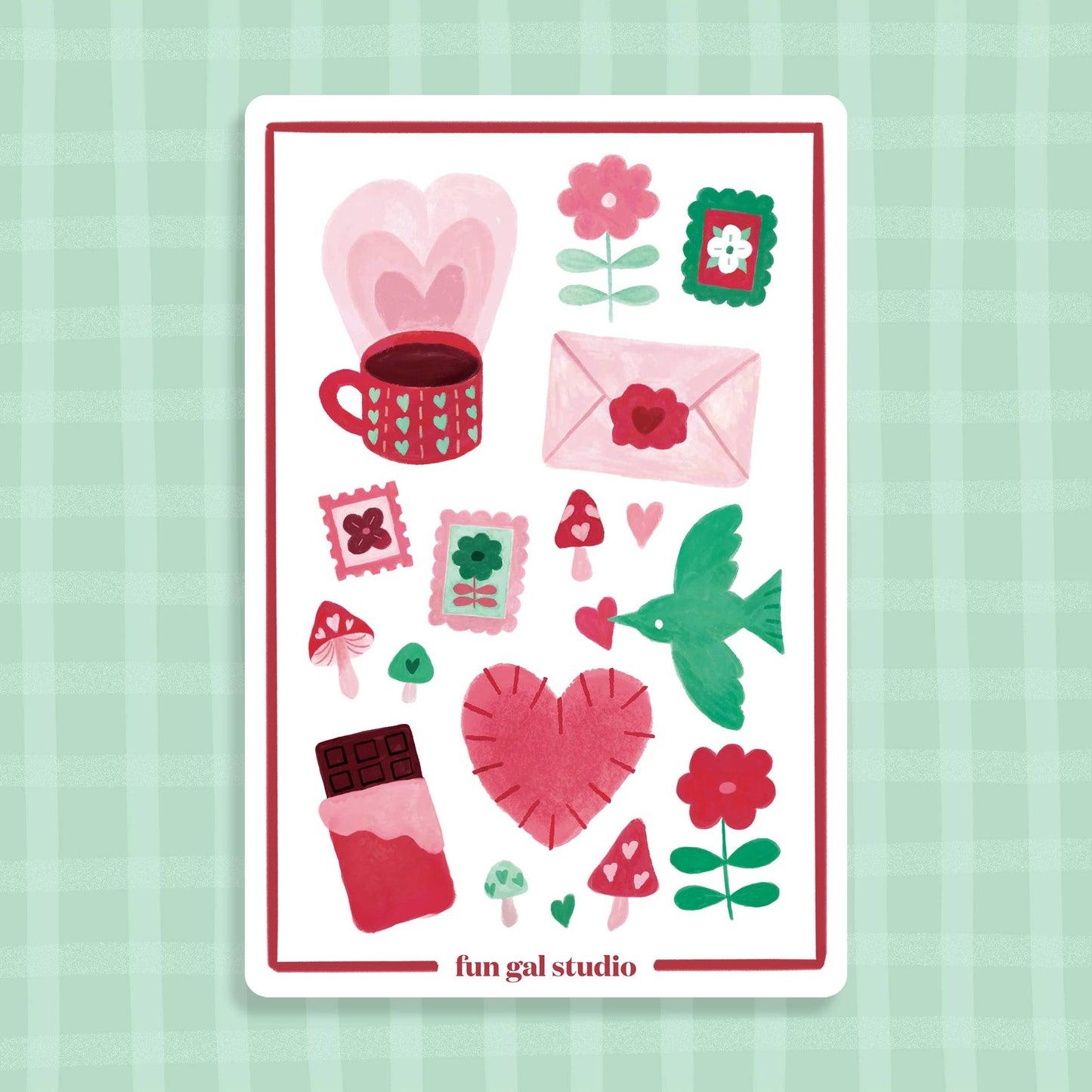 Love is in the Air Paper Sticker Sheet