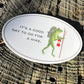 Hiking Frog Sticker