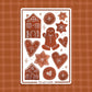 Gingerbread 4x6 Paper Sticker Sheet