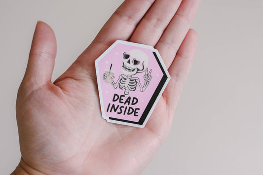 Dead Inside Skeleton Sticker