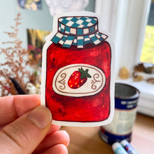 Jam Jar Vinyl Sticker