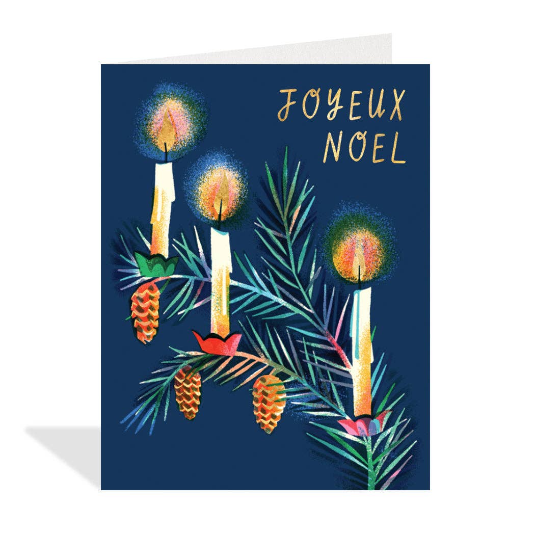 Joyeux Noel Candles Card