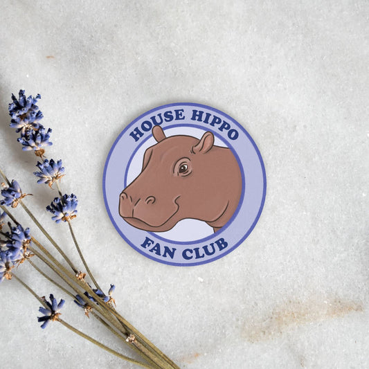 House Hippo Sticker