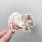 Dancing Hippopotamus Vinyl Sticker