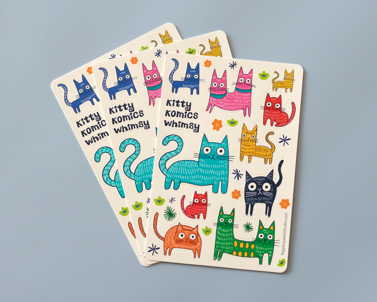 Cute Cats Sticker Sheet