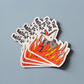 The Future is Bright Opossum Vinyl Sticker