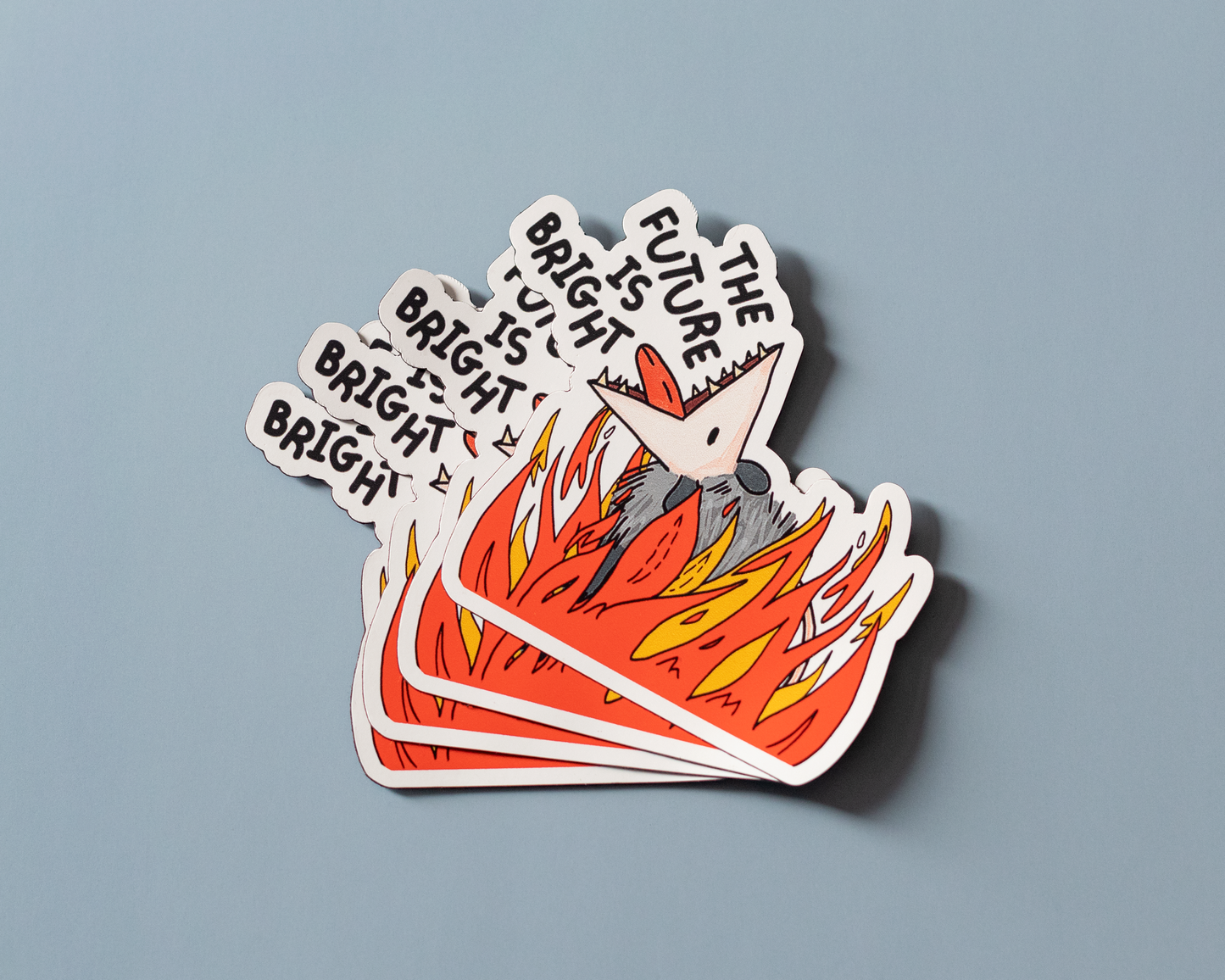 The Future is Bright Opossum Vinyl Sticker