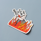 The Future is Bright Opossum Vinyl Sticker