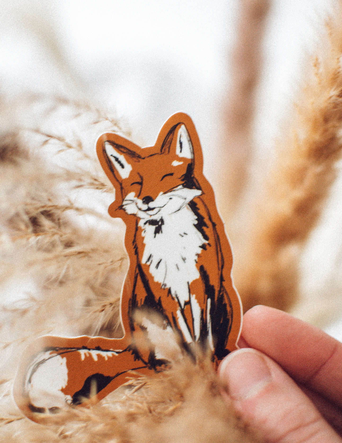 Smiling Fox Sticker