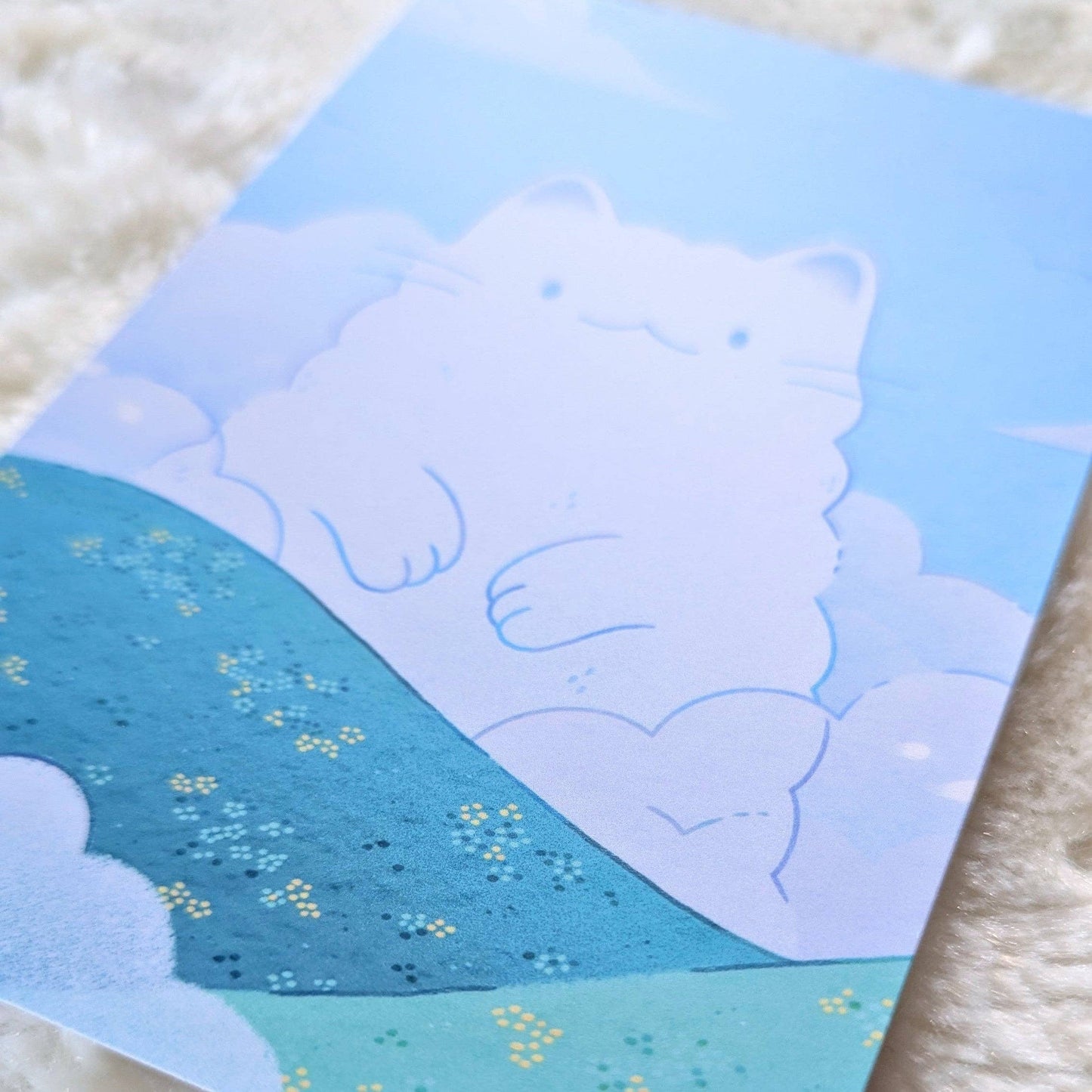 Cloudy Cat Postcard