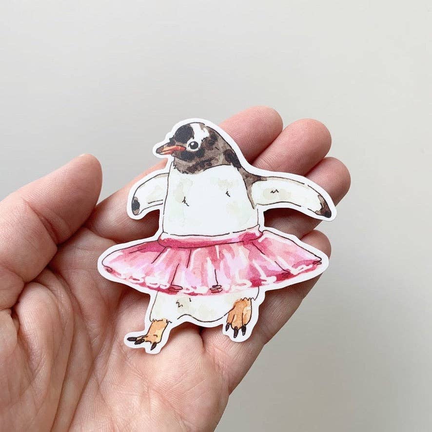 Dancing Penguin Vinyl Sticker