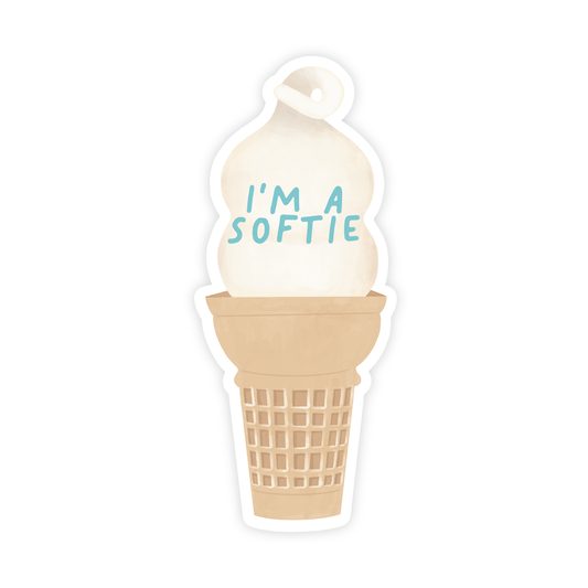 I'm A Softie Ice Cream Sticker