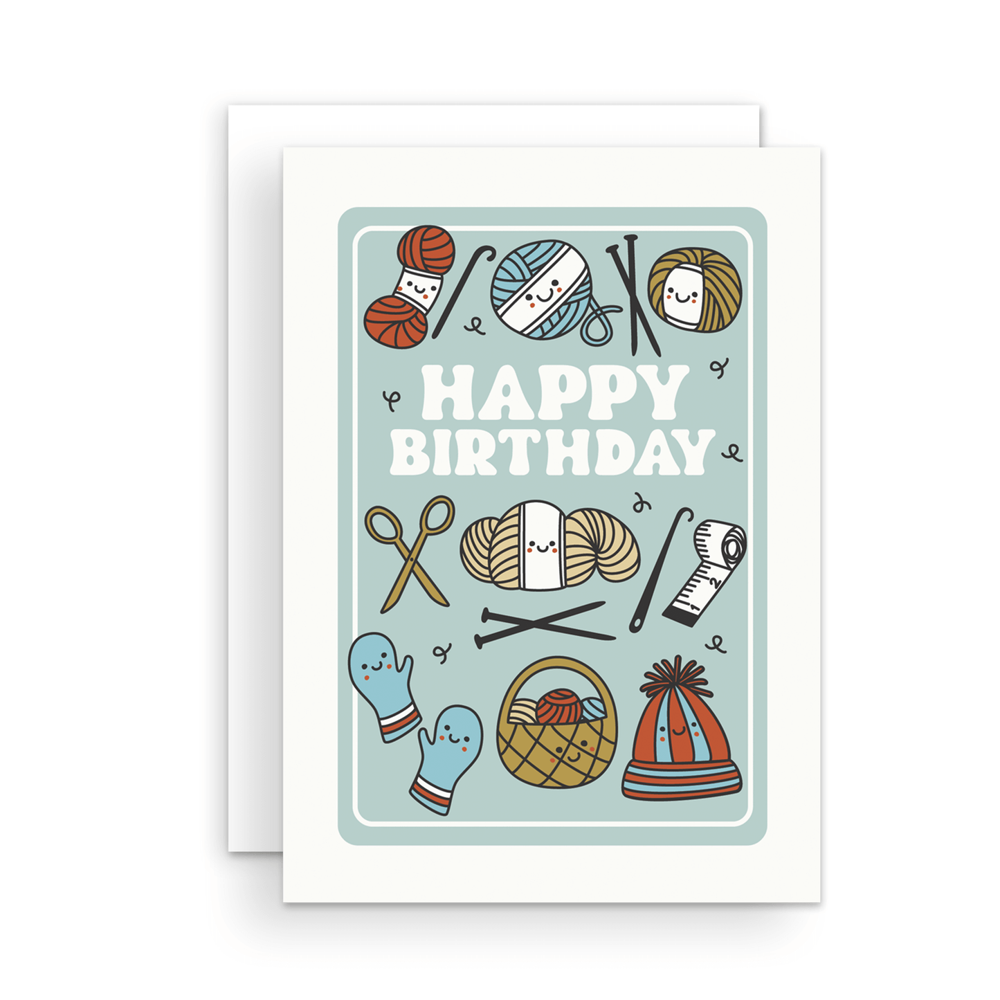 Cute Yarn Birthday Greeting Card