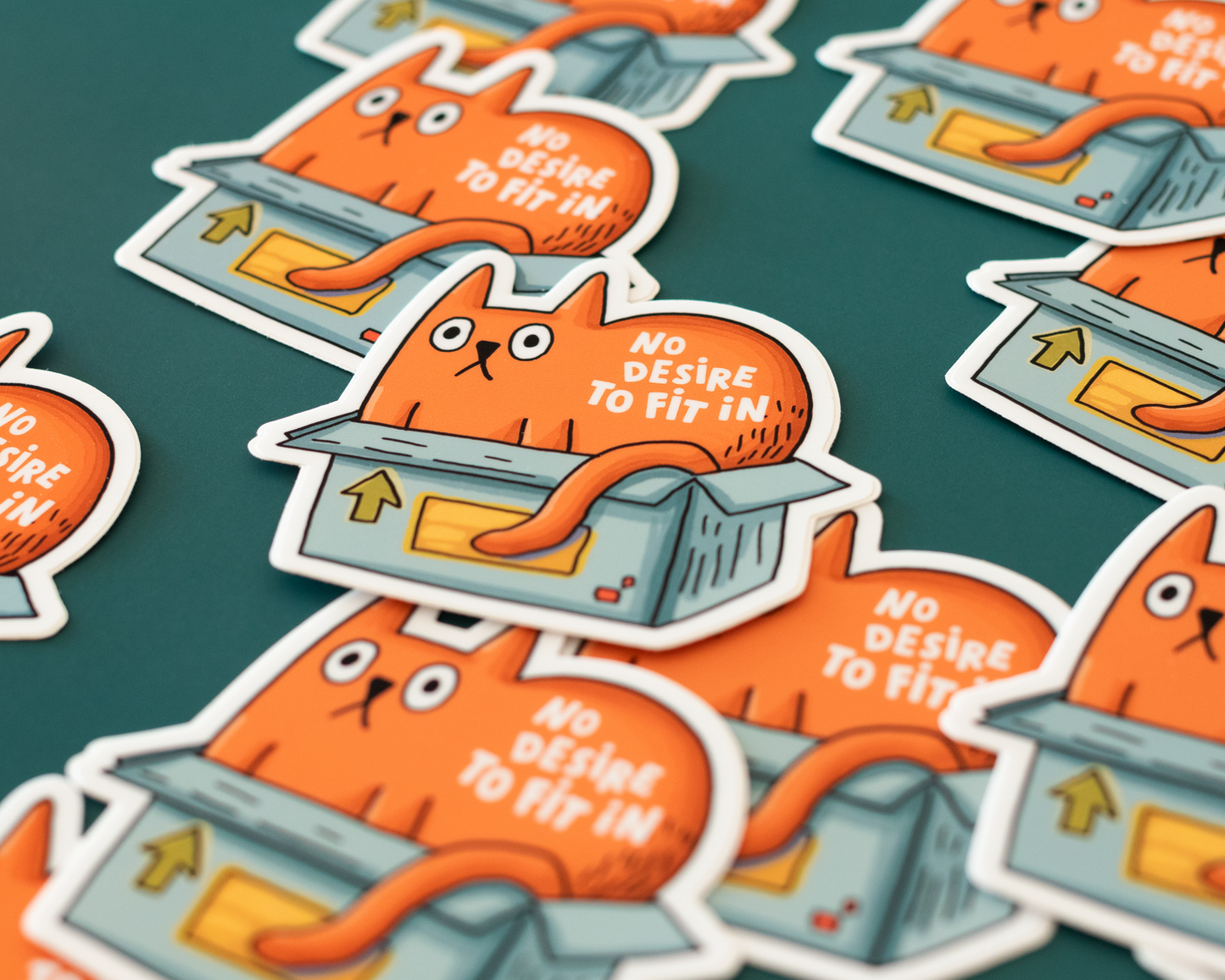 No Desire to Fit In Cat Sticker