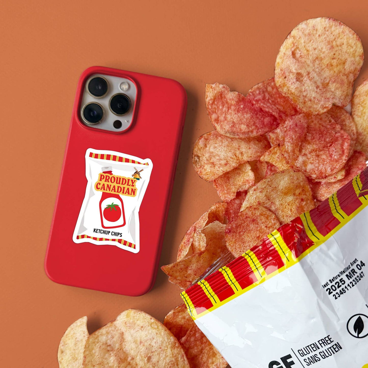 Ketchup Chips Sticker