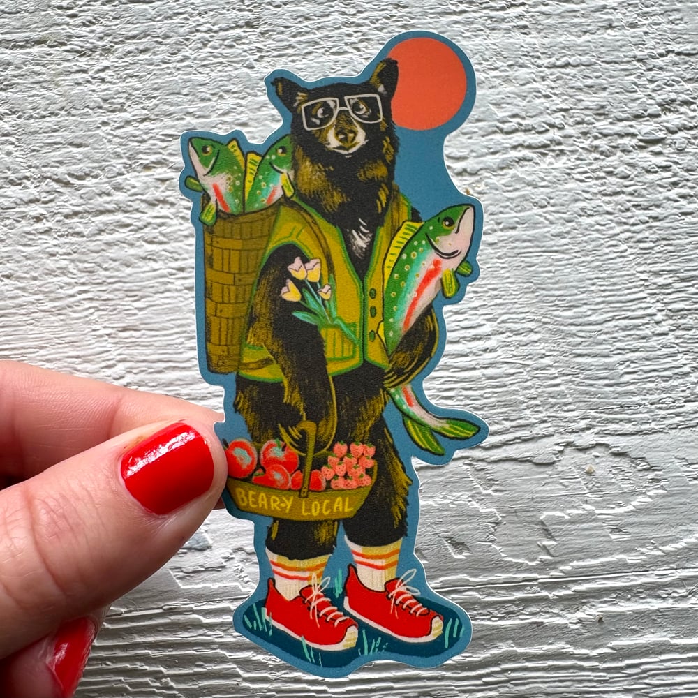 Farmers Market Bear Sticker