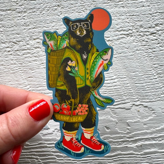 Farmers Market Bear Sticker
