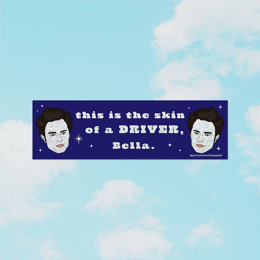 Skin of a Driver Holographic Bumper Sticker
