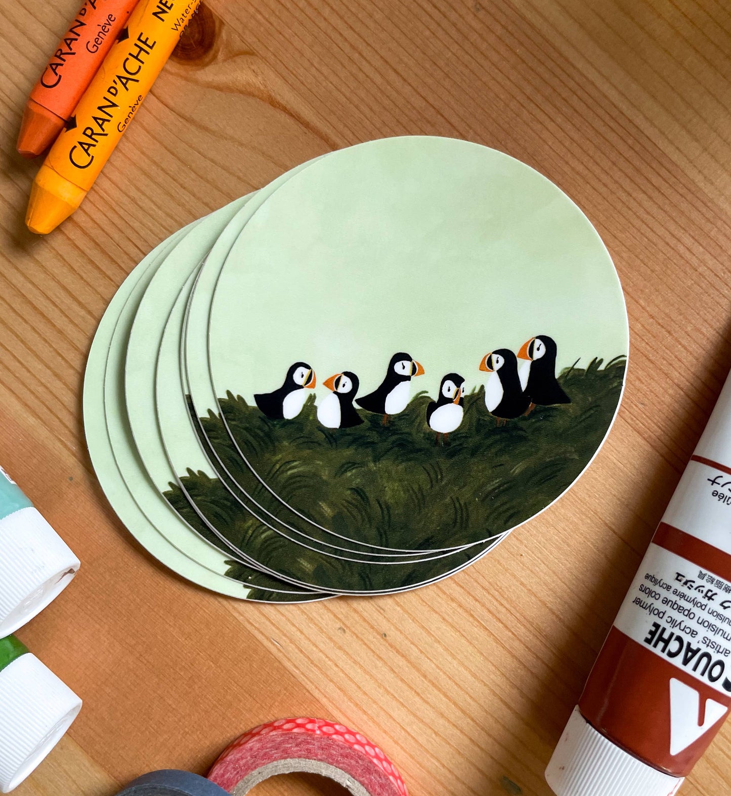 Puffins Vinyl Sticker