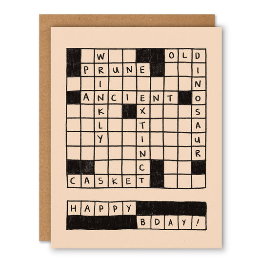 Crossword Birthday Greeting Card