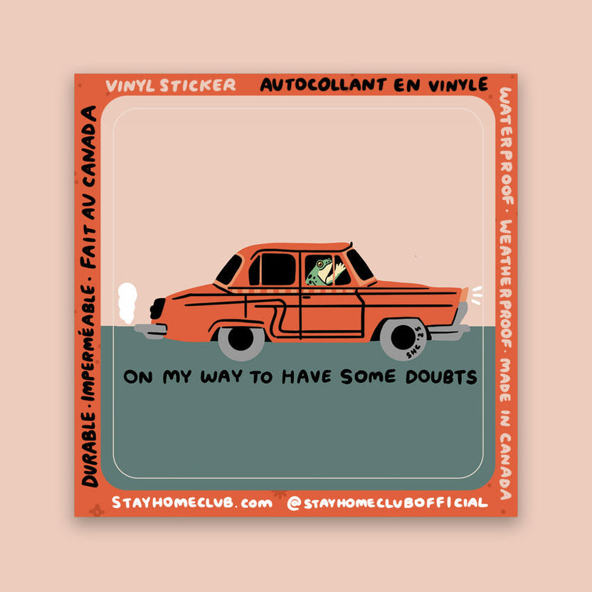 Have Some Doubts Frog Sticker