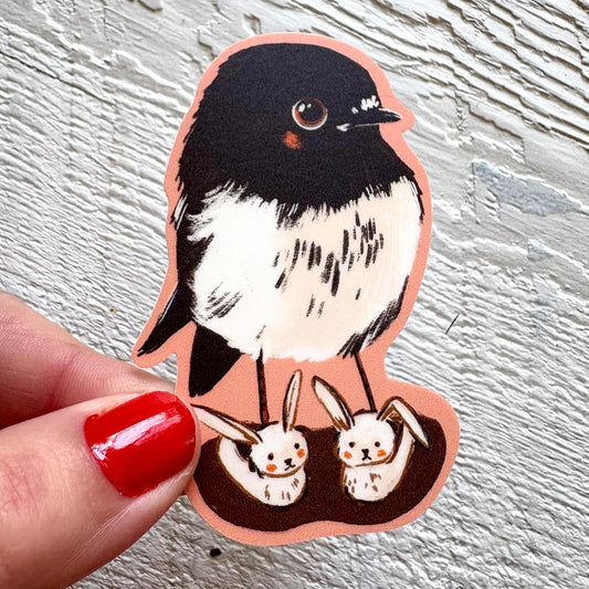 Cozy Tomtit Bird Sticker
