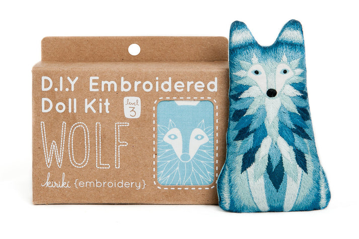 Embroidered Doll Kit - Wolf Level 3