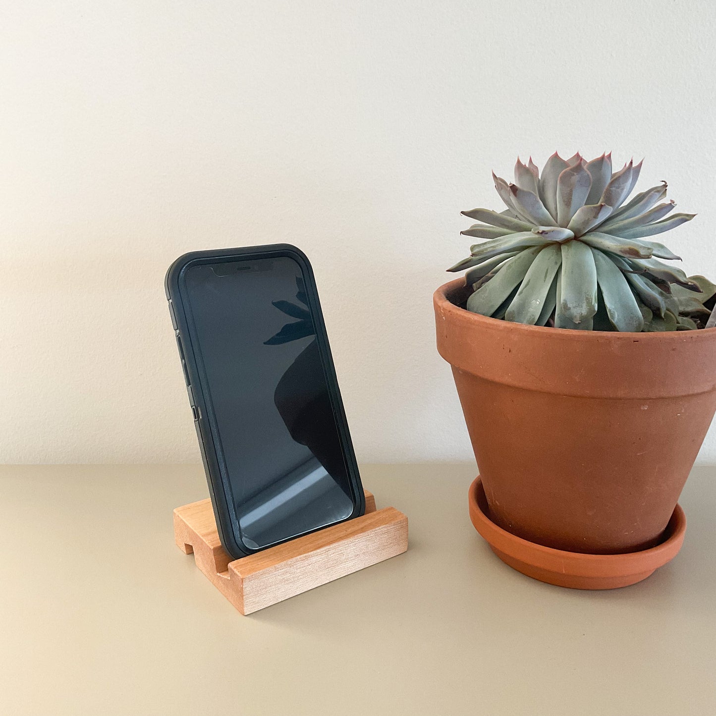 Birch Wood Phone Stand