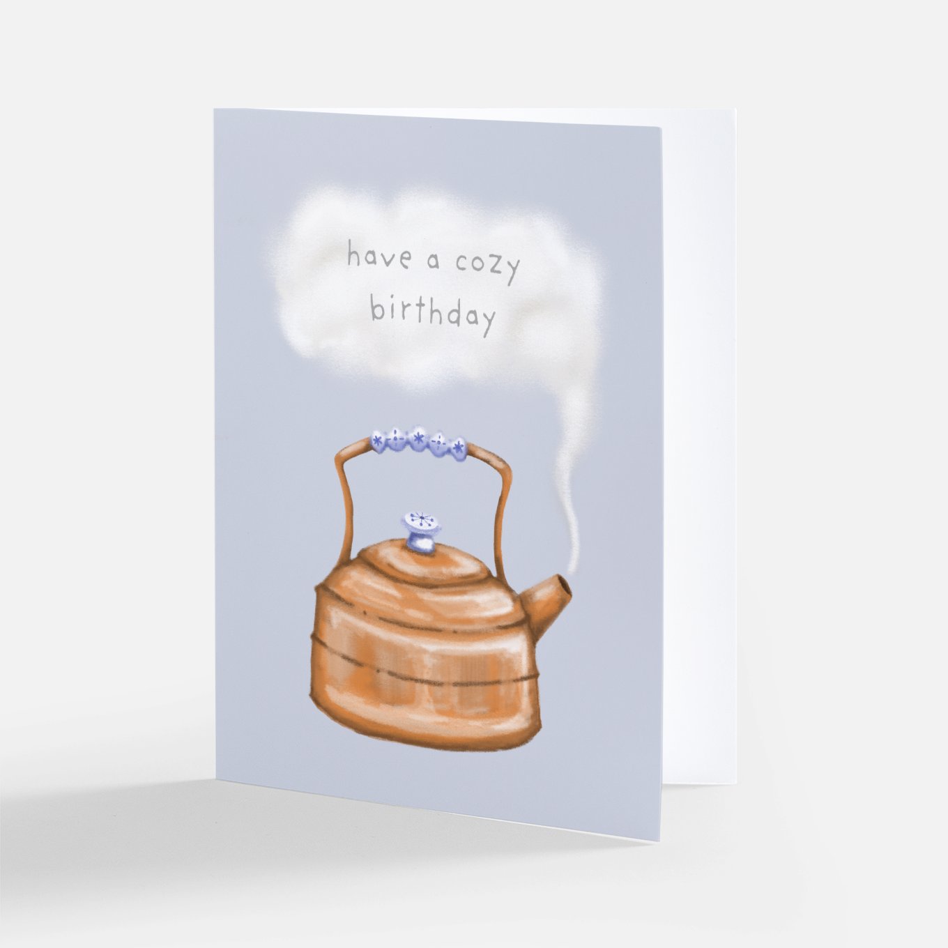Cozy Birthday Copper Kettle Greeting Card