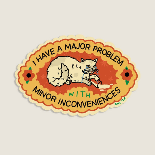 Major Problem Cat Sticker